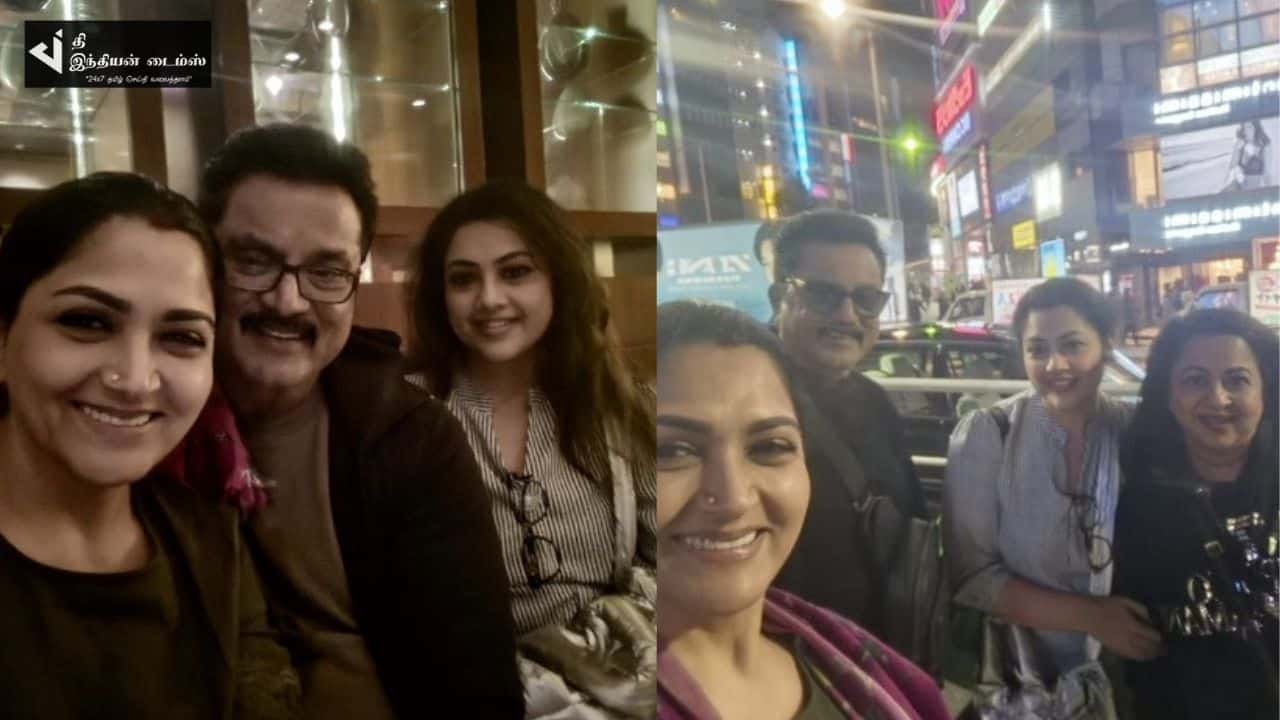 ஜப்பானில் தோழி மீனா மற்றும் ராதிகா உடன் நடிகை குஷ்பு விடுமுறை கொண்டாட்டம்