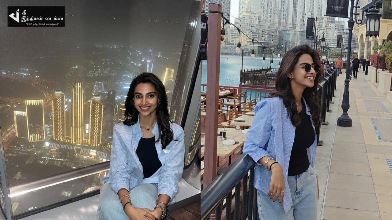 துபாயில் குடும்பத்துடன் விடுமுறையை கொண்டாடும் GOAT நாயகி மீனாட்சி சௌத்திரி