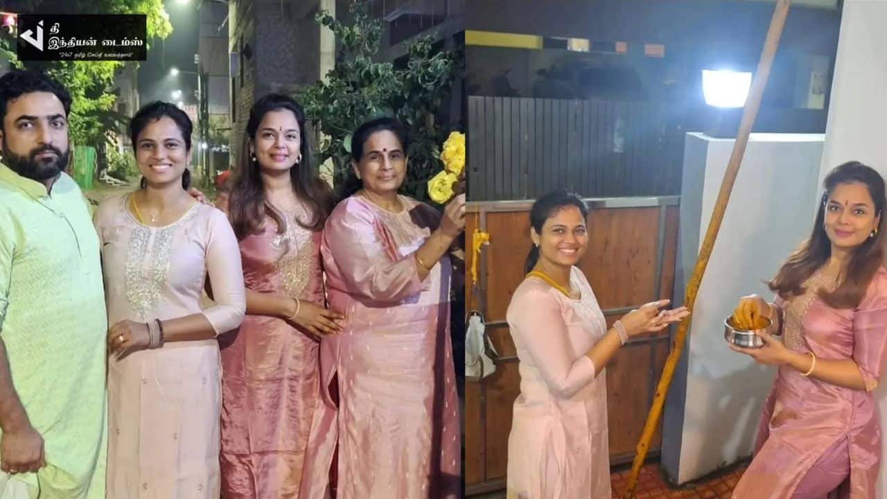 ரம்யா பாண்டியன் தம்பி திருமண விழா முகூர்த்த கால் நடும் நிகழ்ச்சி
