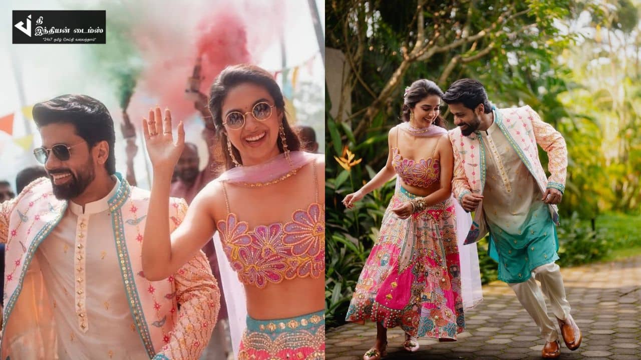 கேரளாவில் கோலாகலமாக நடைபெற்ற நடிகை கீர்த்தி சுரேஷ் திருமண மெஹந்தி நிகழ்ச்சி