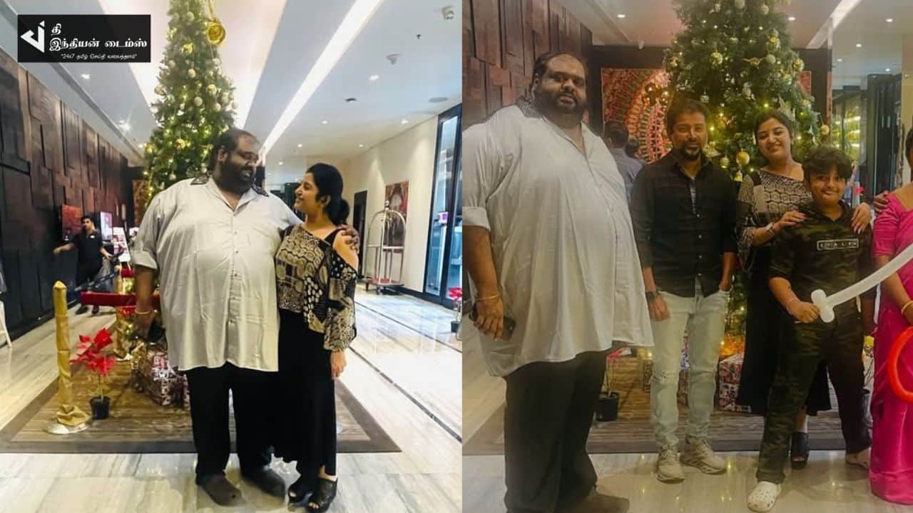 மனைவி மஹாலக்ஷ்மி உடன் புத்தாண்டை வரவேற்ற ரவீந்தர் சந்திரசேகர்