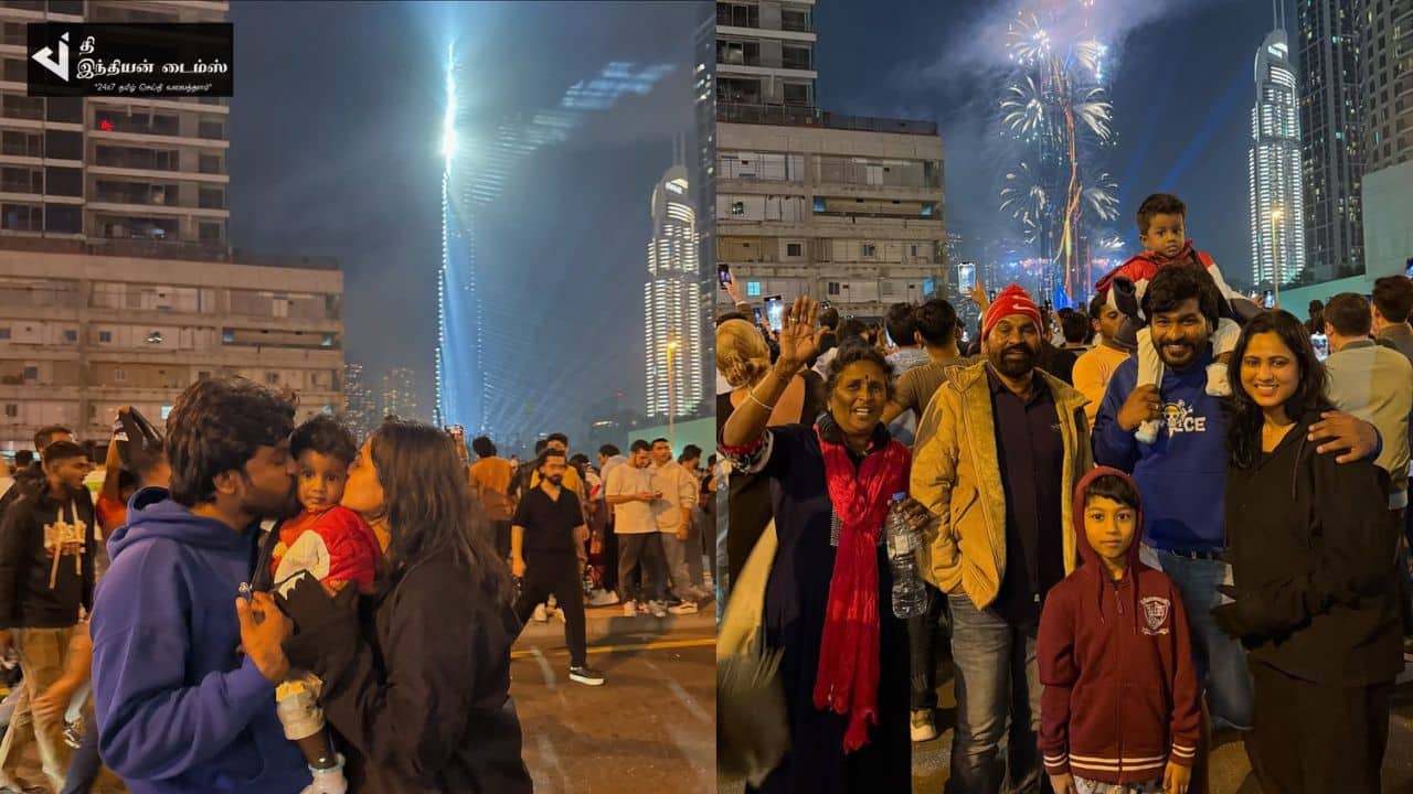 குடும்பத்துடன் துபாயில் சின்ன மருமகள் சீரியல் நாயகன் நவீன்