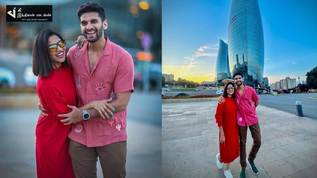 காதலனுடன் லப்பர் பந்து நாயகி ஸ்வாசிகா