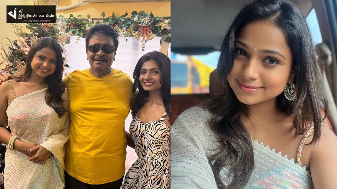 அப்பா நடிகர் லிவிங்ஸ்டன் உடன் புத்தாண்டை கொண்டாடிய அருவி சீரியல் நாயகி ஜோவிதா