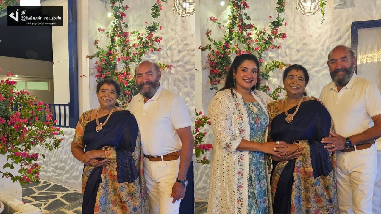 மகளுடன் புத்தாண்டை கொண்டாடிய நடிகர் விஜயகுமார்