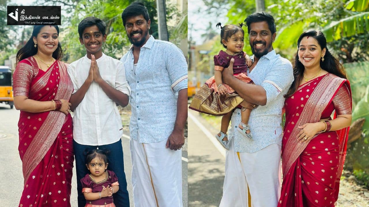 குடும்பத்துடன் பொங்கலை கொண்டாடிய சீரியல் நடிகை காயத்ரி யுவராஜ்
