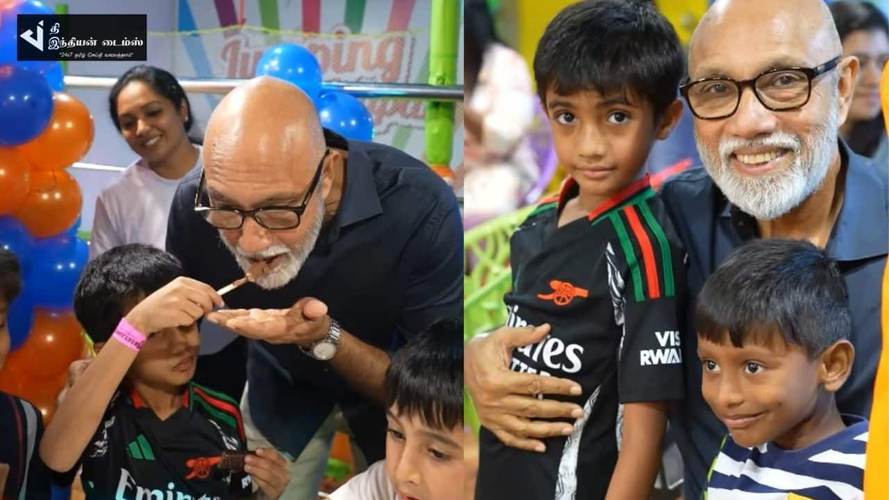 பேரனின் பிறந்தநாளை கொண்டாடிய நடிகர் சத்யராஜ்