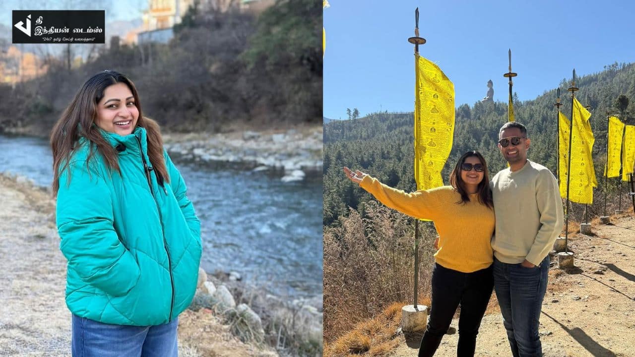 கணவருடன் பூட்டானில் விடுமுறையை கொண்டாடி வரும் சீரியல் நடிகை நக்ஷத்ரா நாகேஷ்