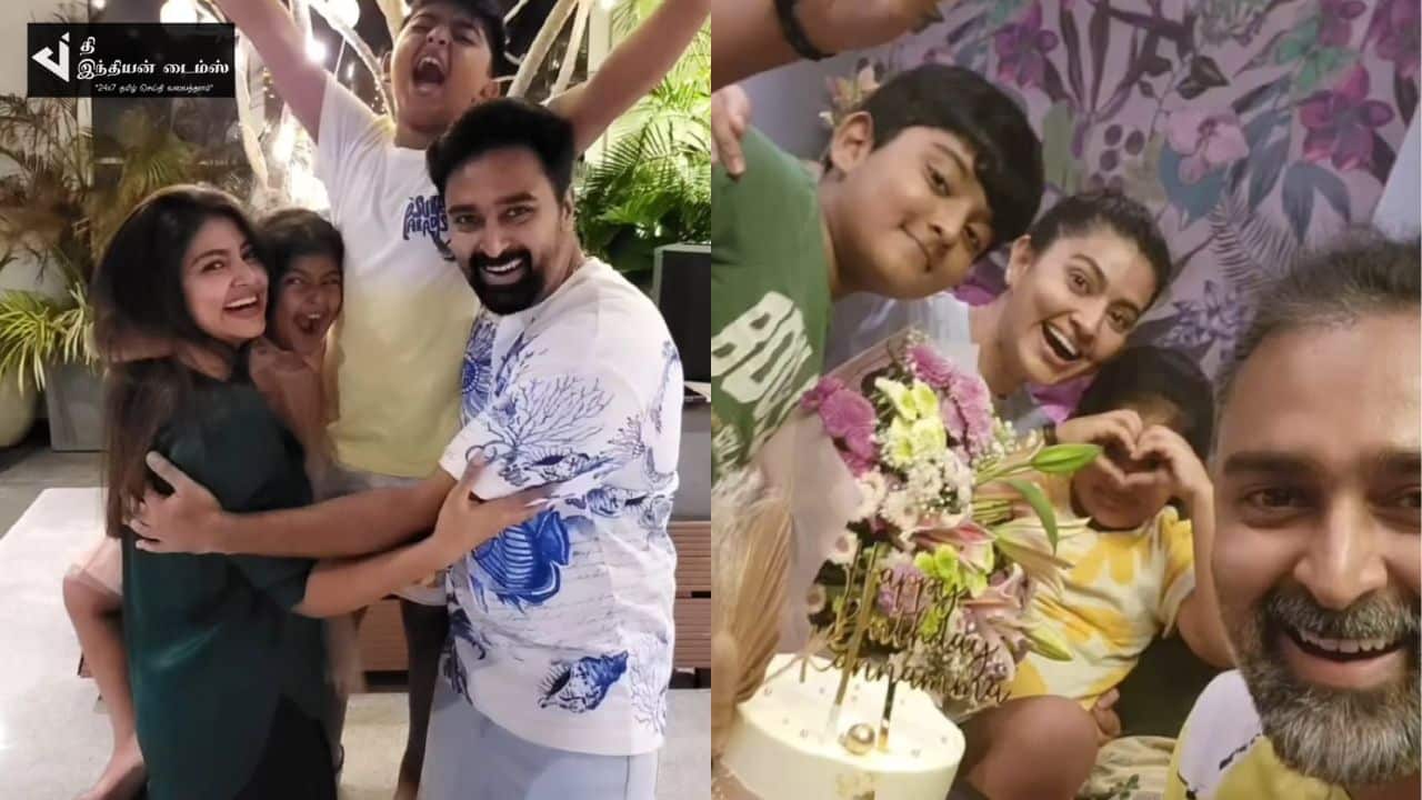 குடும்பத்துடன் NEW YEAR-ஐ வரவேற்ற நடிகை சினேகா பிரசன்னா