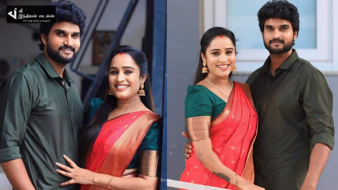 கணவருடன் சக்திவேல் சீரியல் நடிகை சந்தியா லேட்டஸ்ட் கிளிக்ஸ்