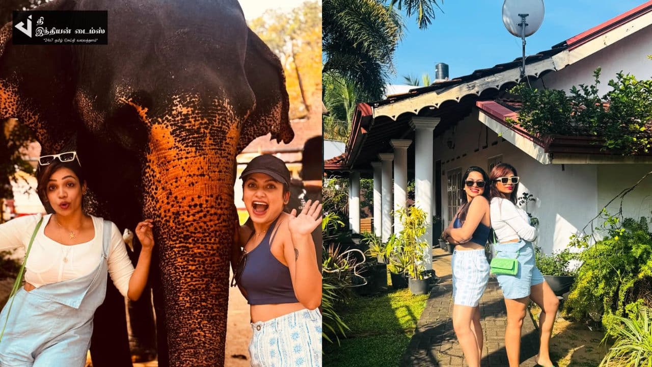 ஸ்ரீ லங்காவில் தோழியுடன் எதிர்நீச்சல் சீரியல் ஜனனி விடுமுறை கொண்டாட்டம்