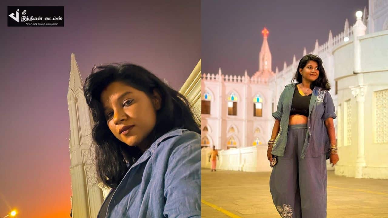 வளைகாப்பு முடிந்த கையேடு வேளாங்கண்ணி வந்த சுந்தரி சீரியல் நடிகை கேபிரியல்