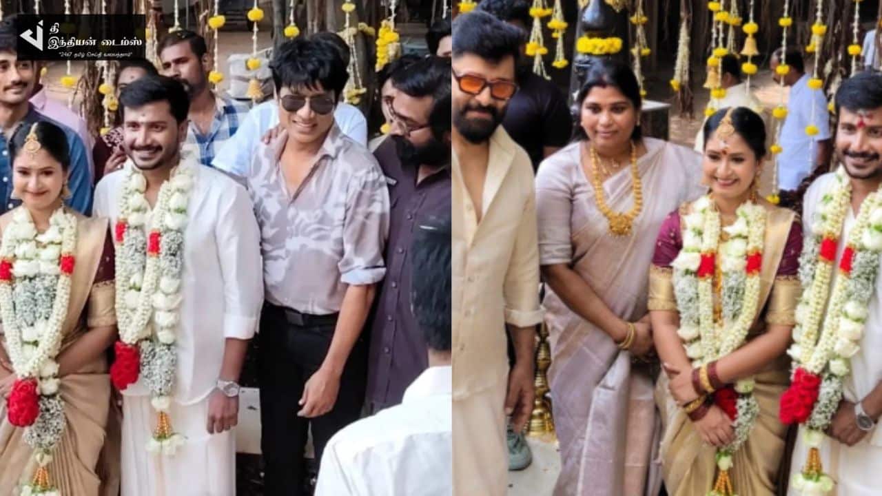 இன்று சித்தா பட இயக்குனர் அருண்குமார் திருமணத்தில் கலந்துகொண்ட நடிகர்கள்