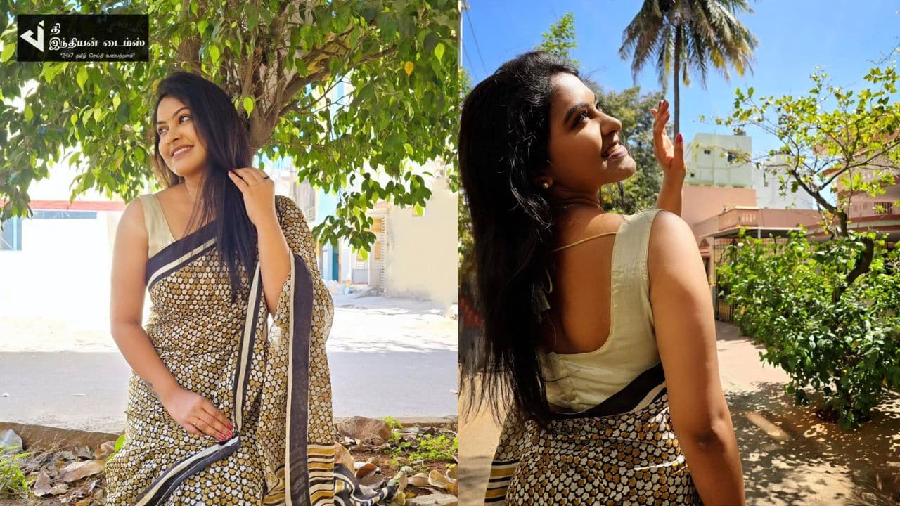 காலையிலையே செம்ம ஹாட்..! ரட்சிதா மஹாலக்ஷ்மி சேலையில் கலக்கல் போட்டோஷூட்