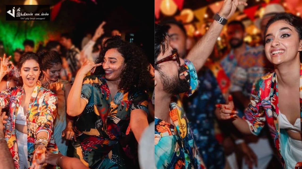 கணவருடன் பார்ட்டியில் VIBE செய்யும் நடிகை கீர்த்தி சுரேஷ்