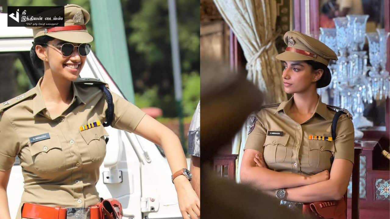 போலீஸ் உடையில் கலக்கும் நடிகை மீனாட்சி சௌத்ரியின் வெறித்தனமாக புகைப்படங்கள்