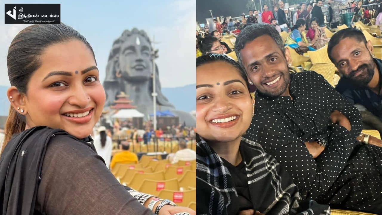 நேற்று கோவை ஈஷா சிவராத்திரியில் கலந்துகொண்ட நடிகை நக்ஷத்ரா நாகேஷ்