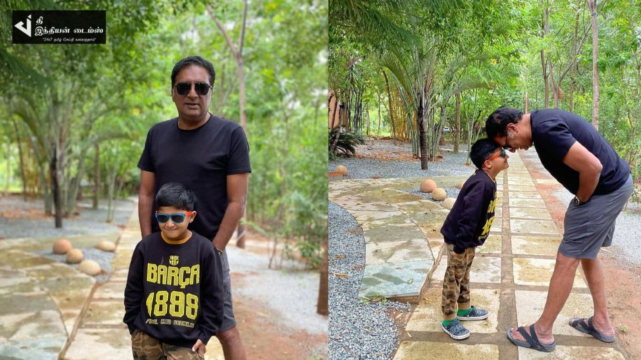 மகனுடன் நடிகர் பிரகாஷ் ராஜ் WEEK END கொண்டாட்டம்