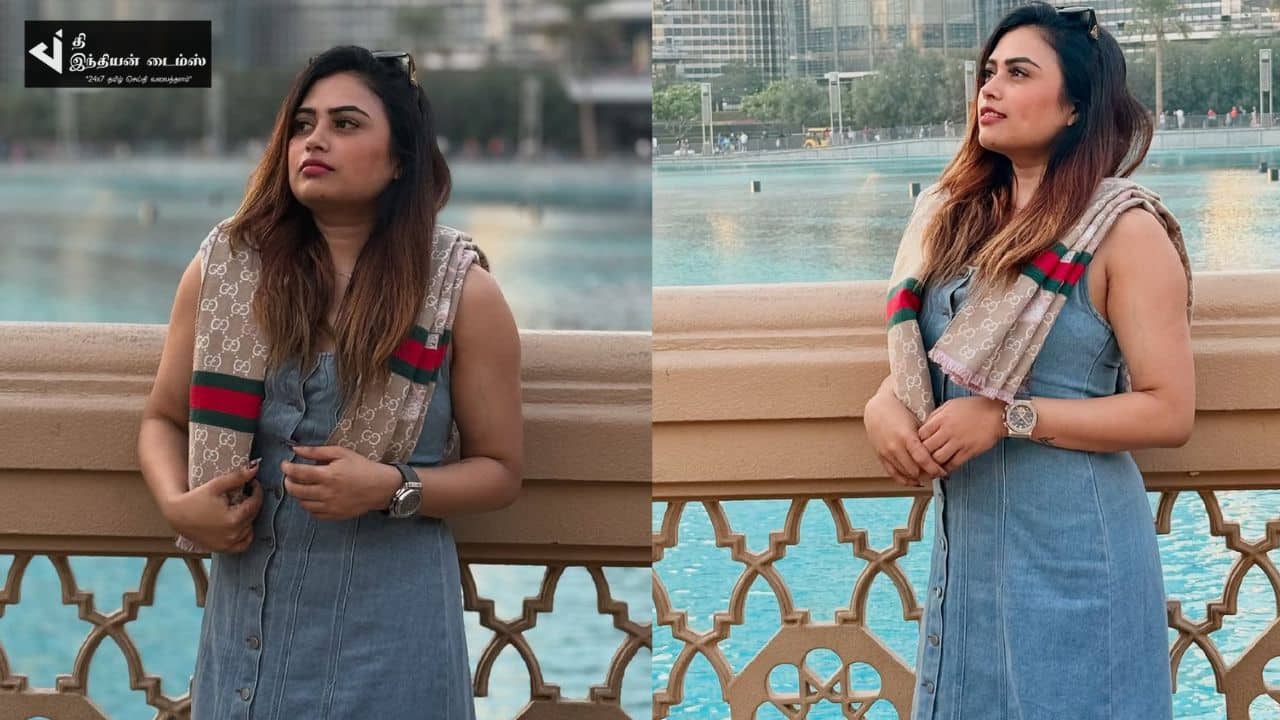 துபாயில் விடுமுறையை கொண்டாடும் பாரதி கண்ணம்மா வில்லி பரீனா