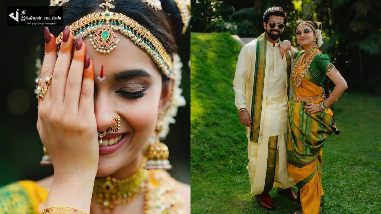 மணக்கோலத்தில் நடிகை கீர்த்தி சுரேஷ்.. படு வைரலாகும் கியூட்டான புகைப்படங்கள்