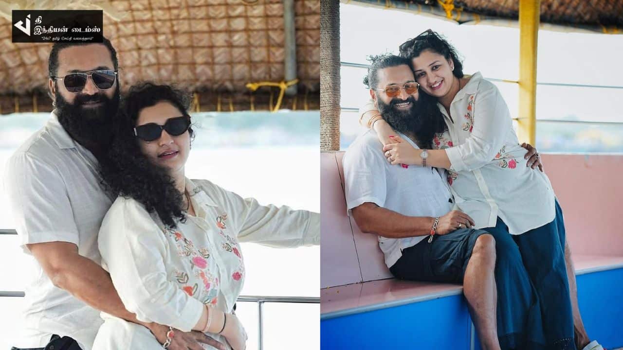 காந்தாரா பட நாயகன் ரிஷப் ஷெட்டி மனைவியுடன் திருமண நாள் கொண்டாட்டம்