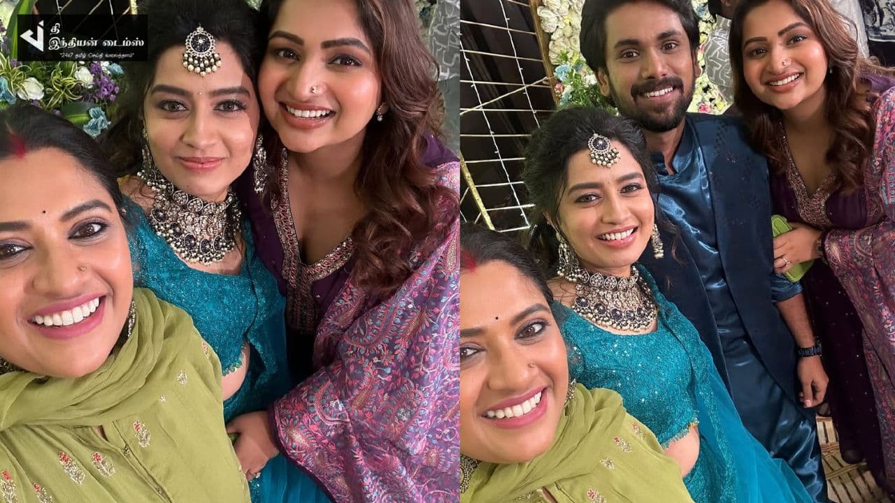 தமிழும் சரஸ்வதியும் சீரியல் நடிகை திருமணம்.. கலந்துகொண்ட சீரியல் நடிகர்கள்