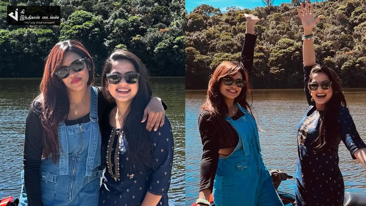 தோழியுடன் ஸ்ரீலங்காவில் எதிர்நீச்சல் சீரியல் ஜனனி விடுமுறை கொண்டாட்டம்