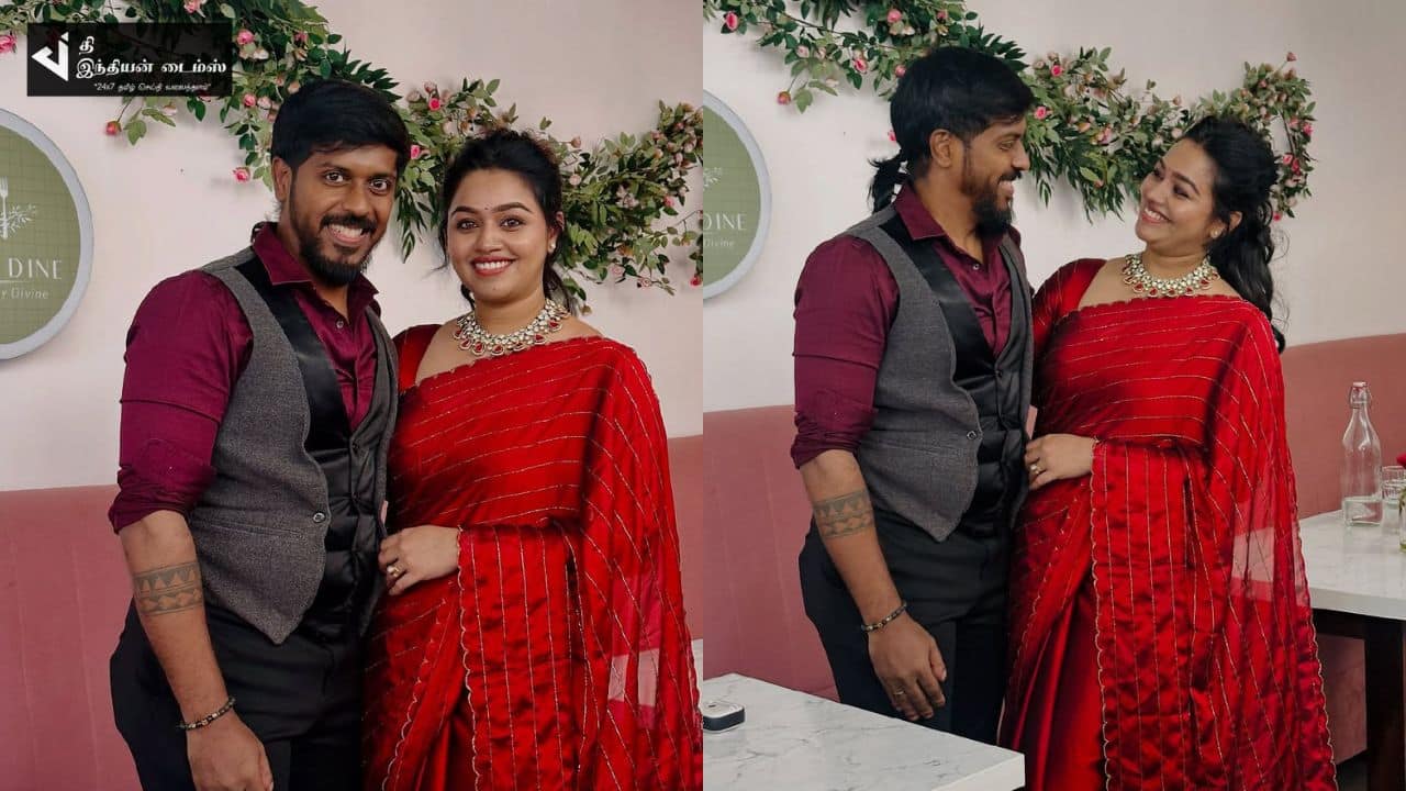 காதலர் தினத்தை கணவருடன் கொண்டாடிய சீரியல் நடிகை காயத்ரி யுவராஜ்