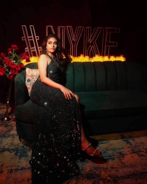 கணவருடன் பார்ட்டியில் டான்ஸ் ஆடி அசத்திய நடிகை கீர்த்தி சுரேஷ் 5