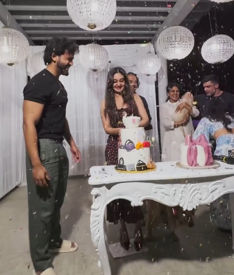 மனைவி ஐஸ்வர்யா அர்ஜுன் பிறந்தநாளை கோலாகலமாக கொண்டாடிய உமாபதி ராமையா 4