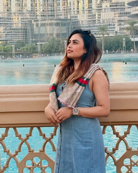 துபாயில் விடுமுறையை கொண்டாடும் பாரதி கண்ணம்மா வில்லி பரீனா 5