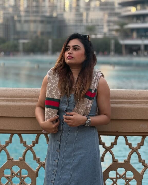 துபாயில் விடுமுறையை கொண்டாடும் பாரதி கண்ணம்மா வில்லி பரீனா 3