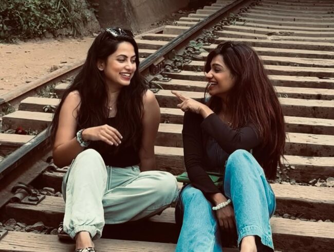 தோழியுடன் ஸ்ரீலங்காவில் எதிர்நீச்சல் சீரியல் ஜனனி விடுமுறை கொண்டாட்டம் 1