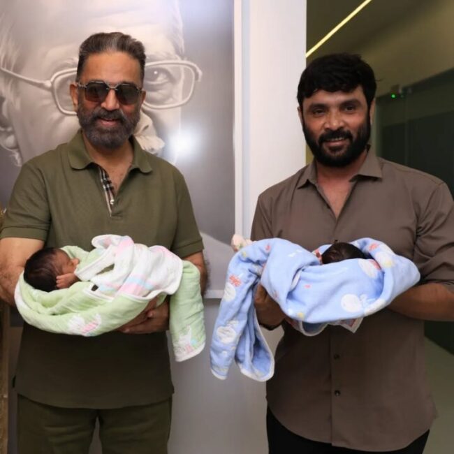 சினேகன் கன்னிகாவின் இரட்டை குழந்தைகளுக்கு பெயர் வைத்த கமல்ஹாசன் 2