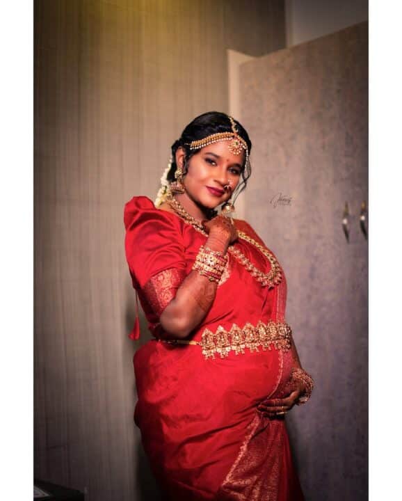 நிறை மாதத்தில் சுந்தரி சீரியல் கேபிரியல் போட்டோஷூட் 5