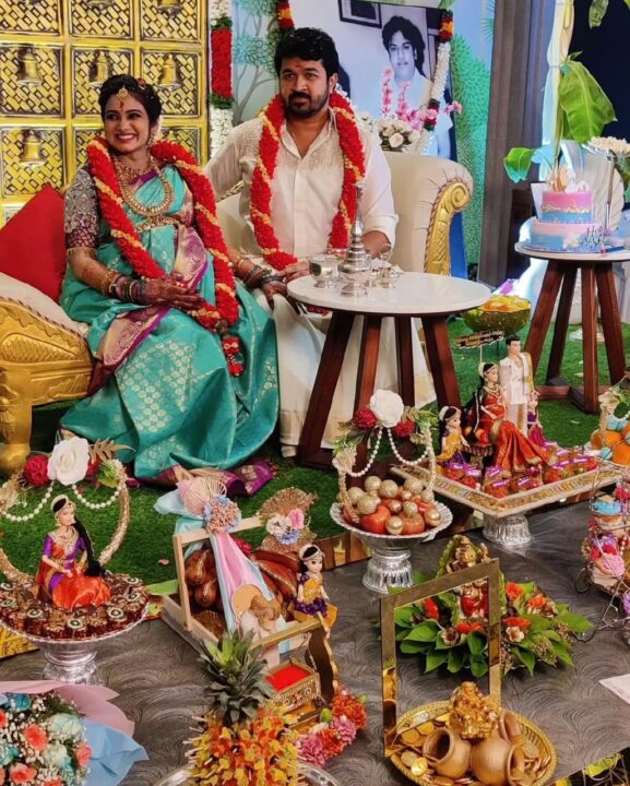 இன்று கோலாகலமாக நடைபெற்ற நாதஸ்வரம் சீரியல் நாயகி ஸ்ரித்திகாவின் வளைகாப்பு புகைப்படங்கள் 2