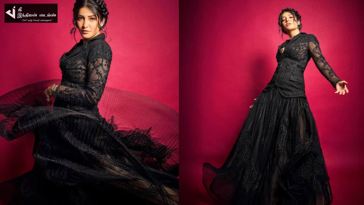 நடிகை ஸ்ருதிஹாசனின் செம்ம கியூட்டான லேட்டஸ்ட் போட்டோஷூட்