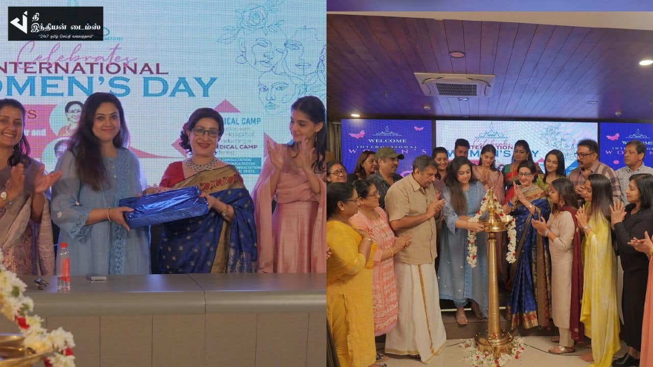 மகளிர் தினத்தை கொண்டாடிய நடிகை மீனா