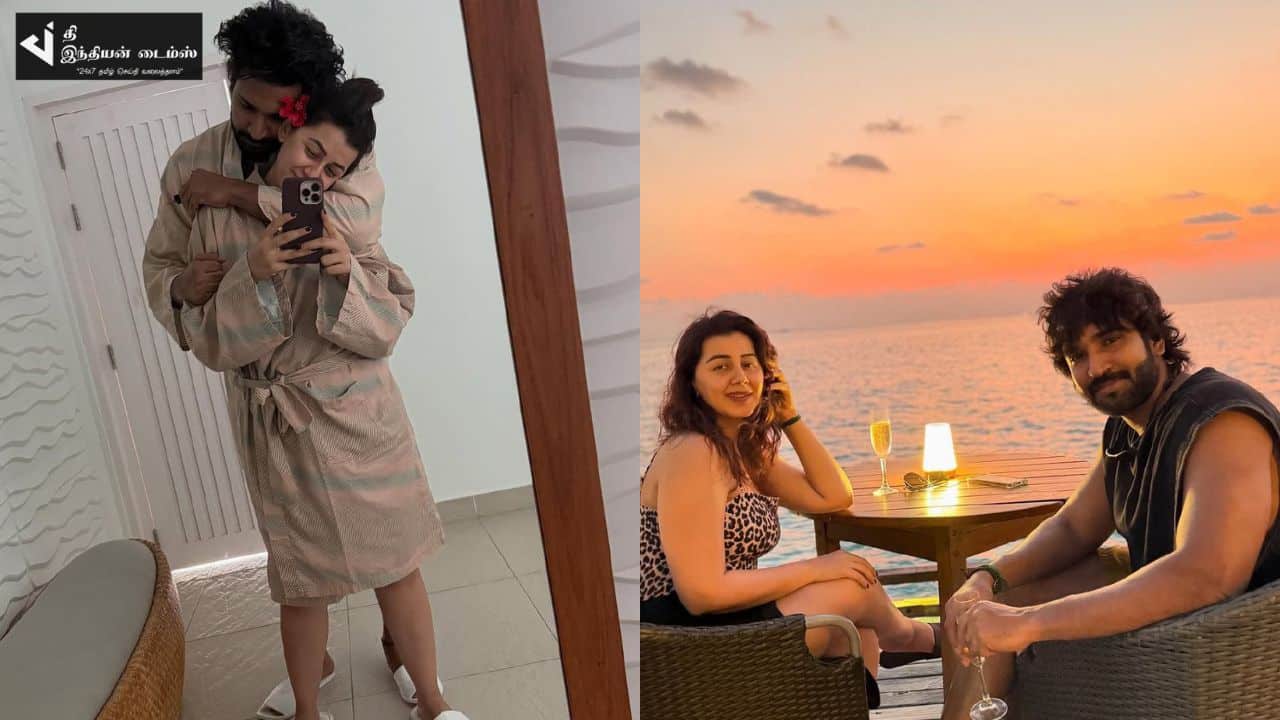 கணவர் ஆதி உடன் விடுமுறை கொண்டாட்டத்தில் நடிகை நிக்கி கல்ராணி