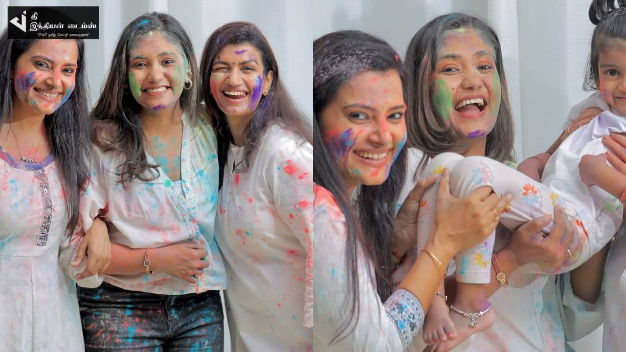 சீரியல் நடிகைகள் ஹோலி பண்டிகை கொண்டாட்டம்